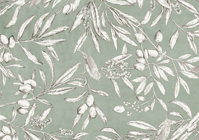 Aviary Velvet, Eucalyptus - Roman Blind - Image 7